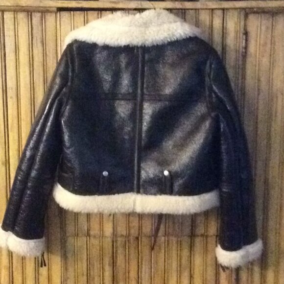 NWOT Urban Outfitters Faux Leather Bomber - Picture 3 of 7